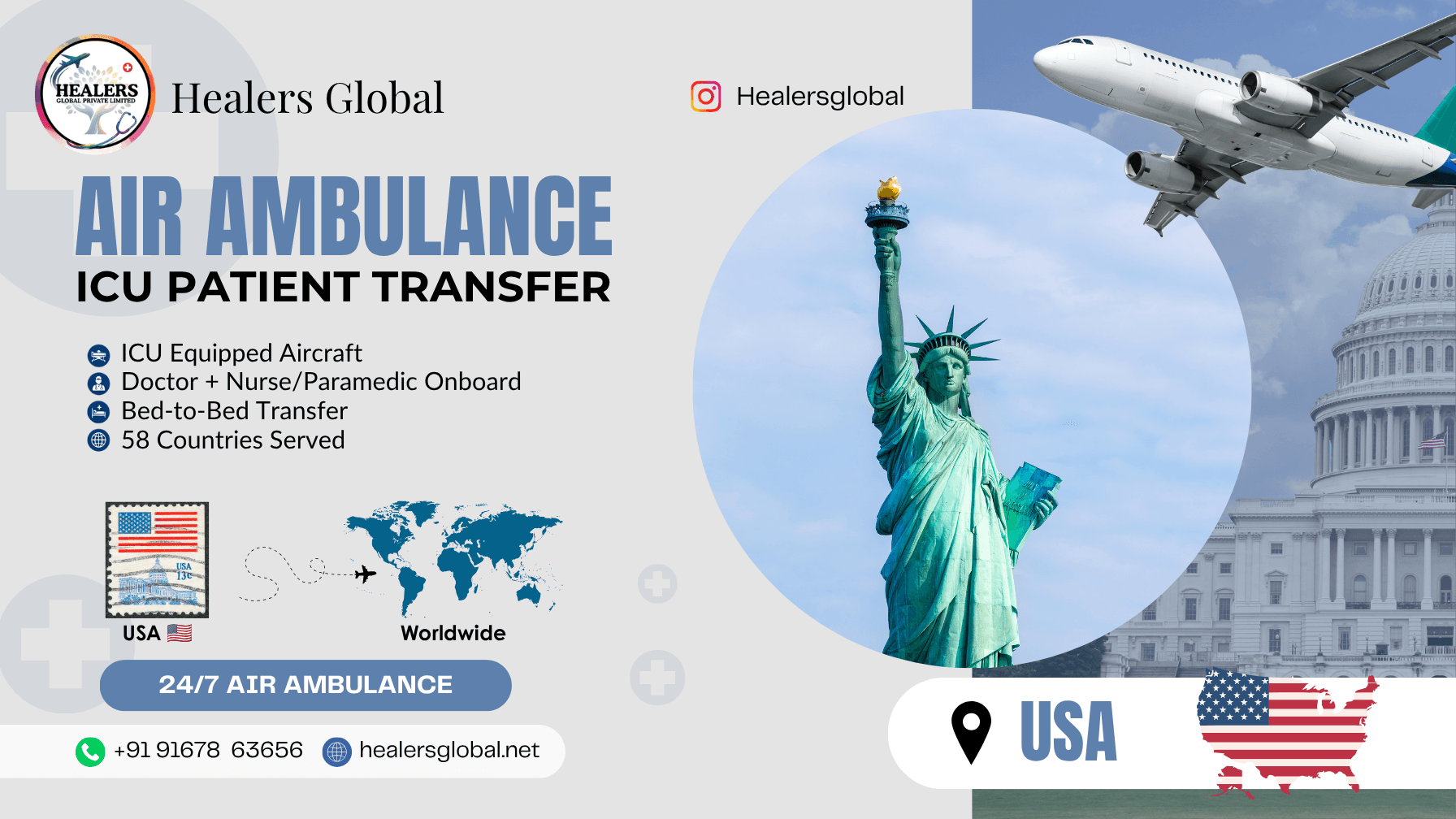 Air Ambulance Service in New York, United States of America