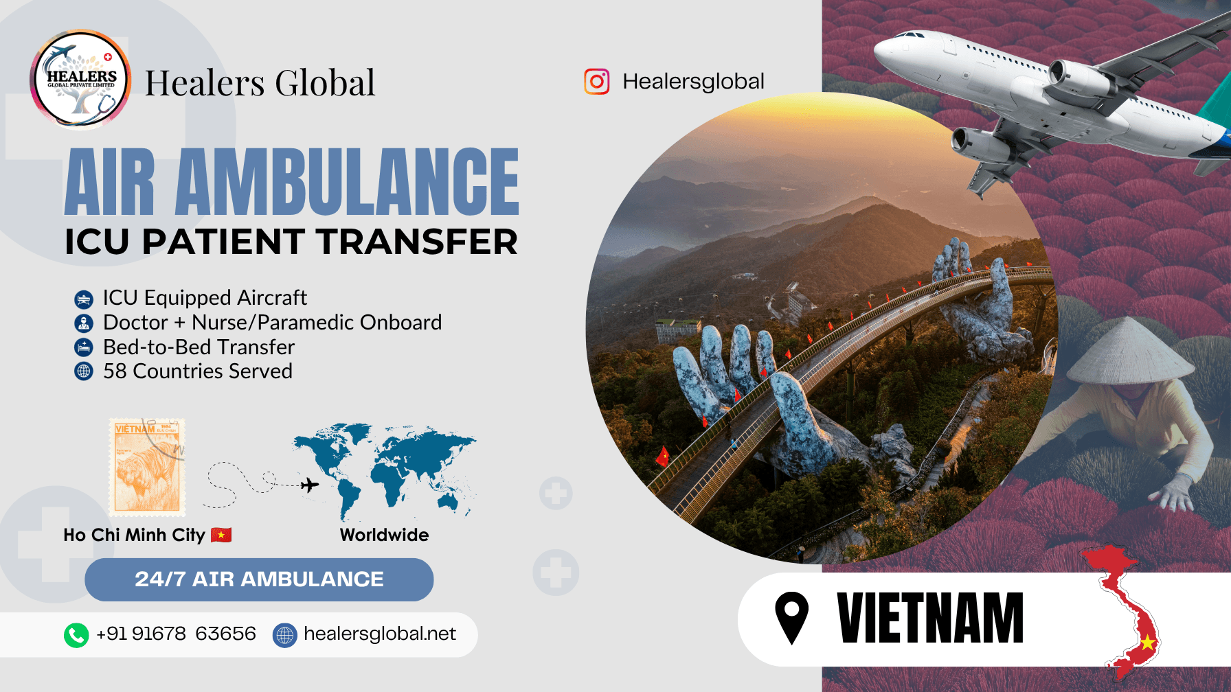Air Ambulance Service in Ho Chi Minh City, Vietnam