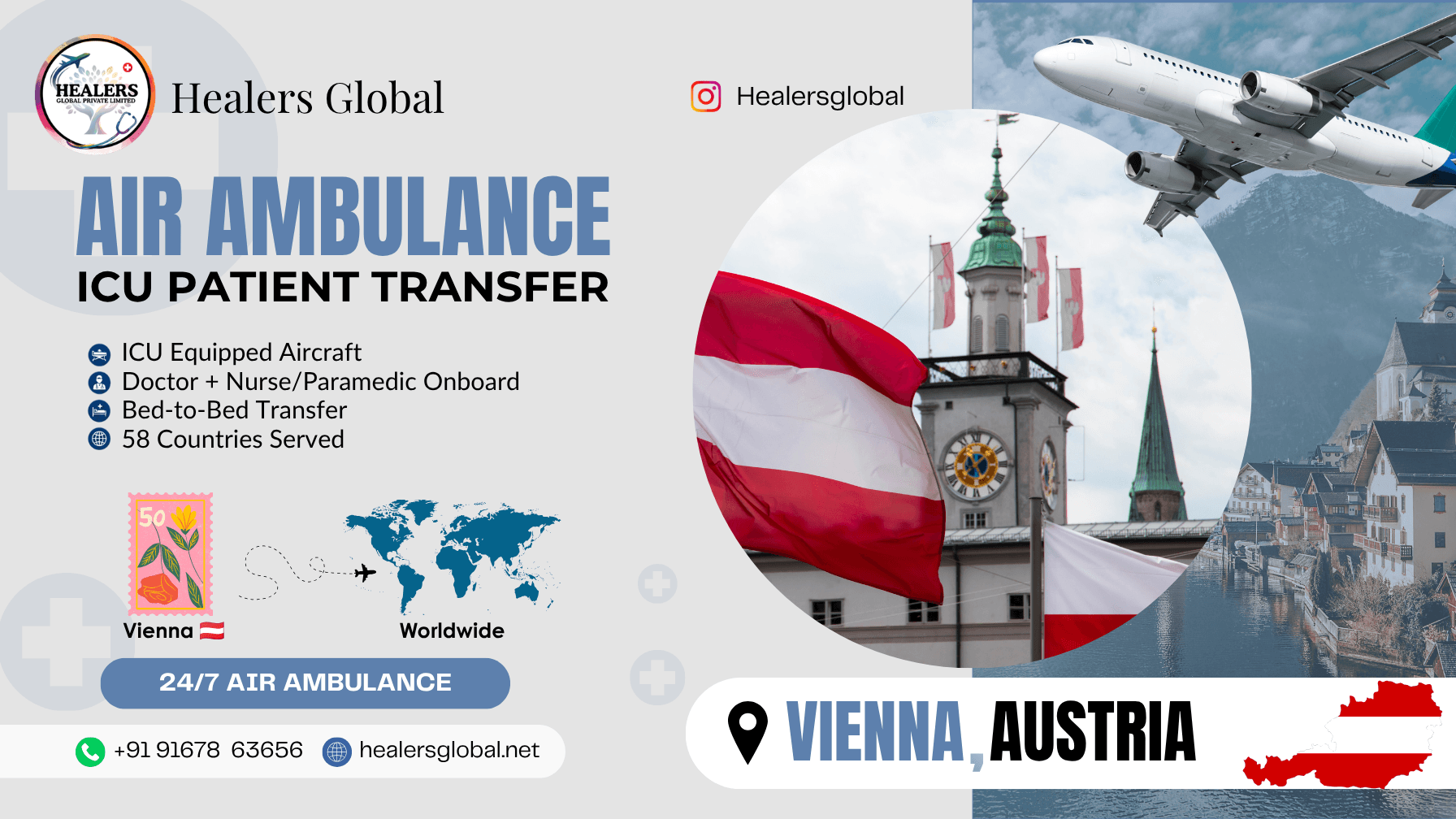 Air Ambulance Service in Vienna, Austria