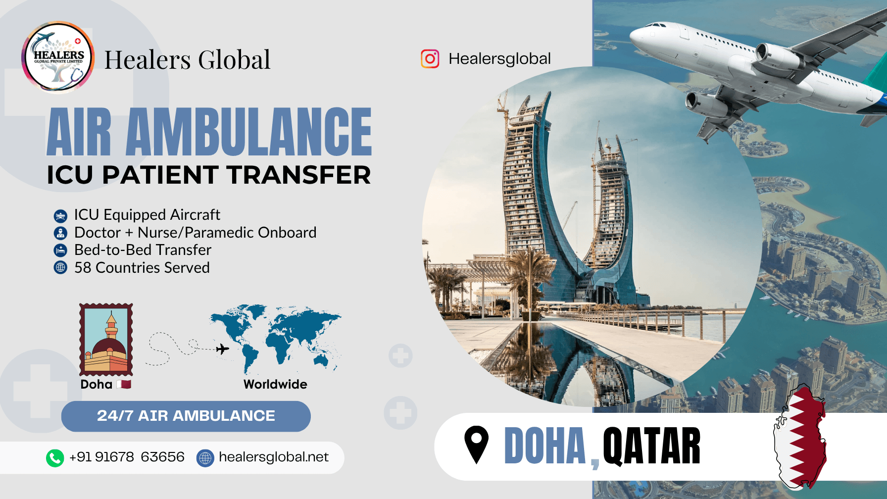 Air Ambulance Service in Doha, Qatar