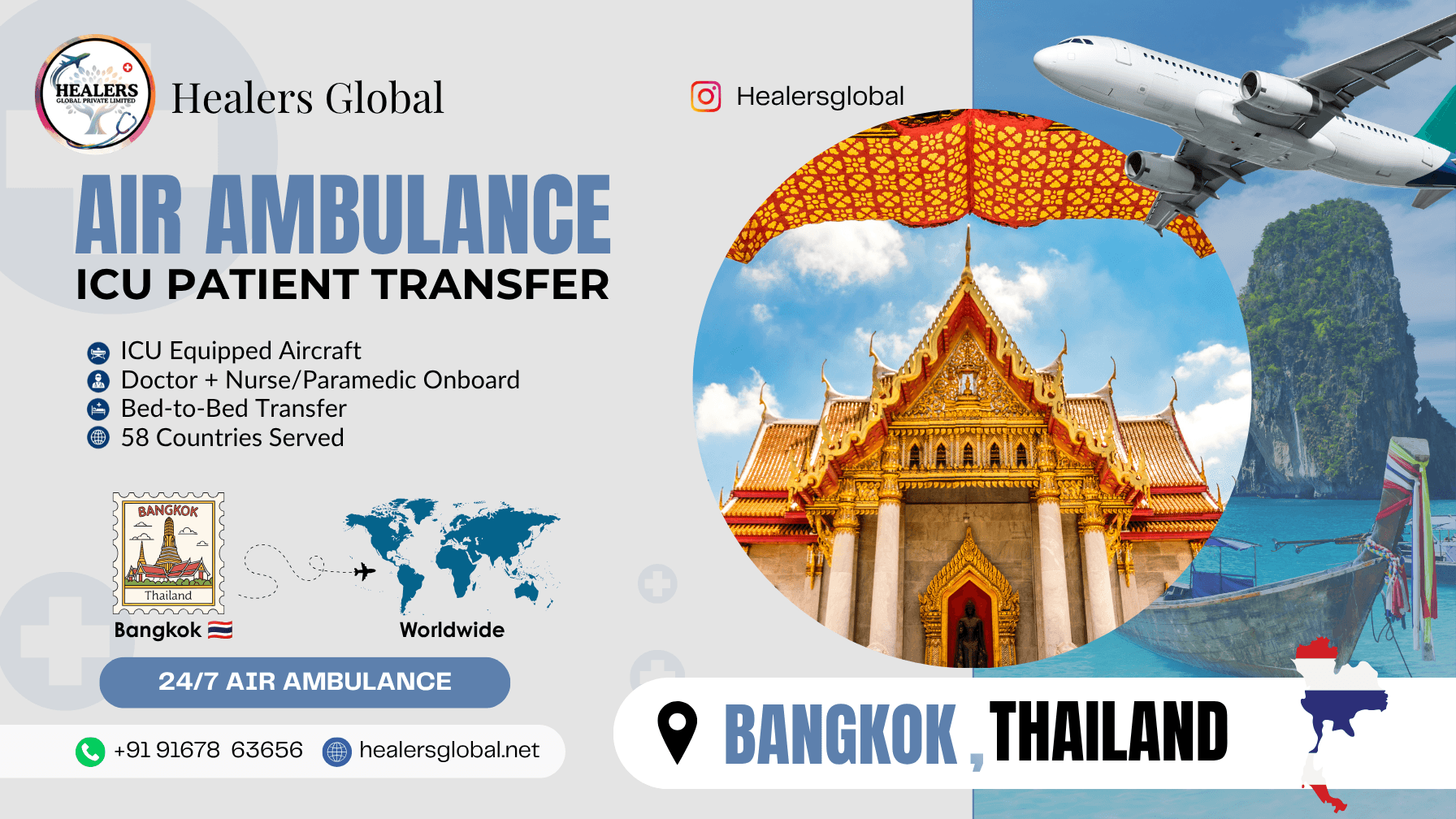 Air Ambulance Service in Bangkok, Thailand