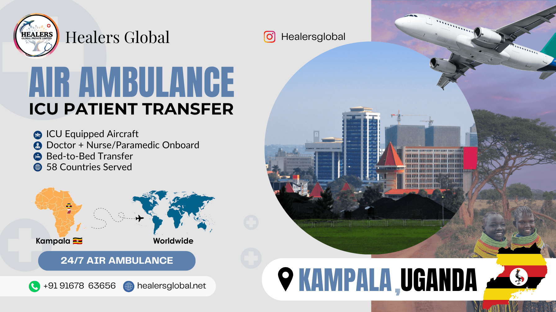 Air Ambulance Service in Kigali, Rwanda